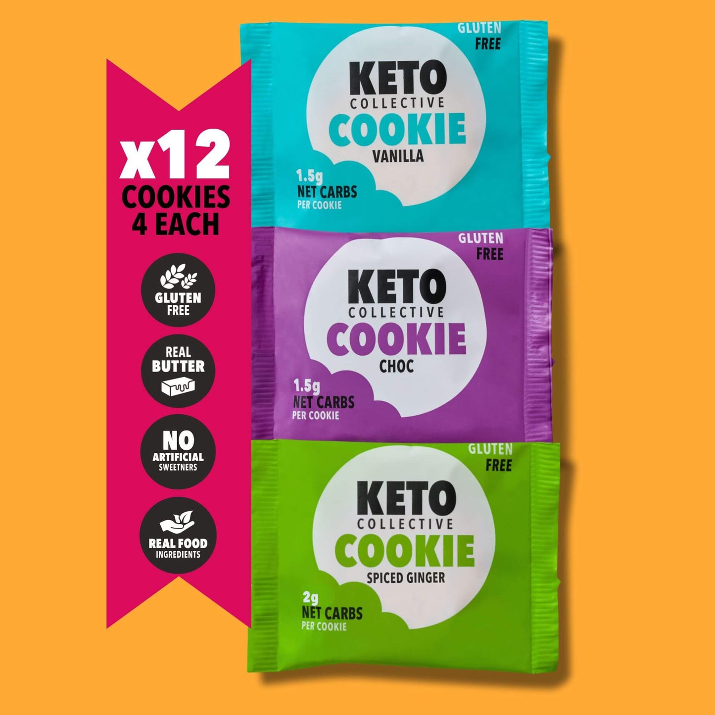 KETO COOKIES MIXED BOX (30g x 12)